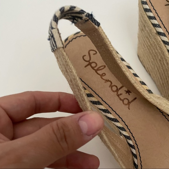 Splendid striped nautical espadrille wedges 8.5 - Picture 9 of 10